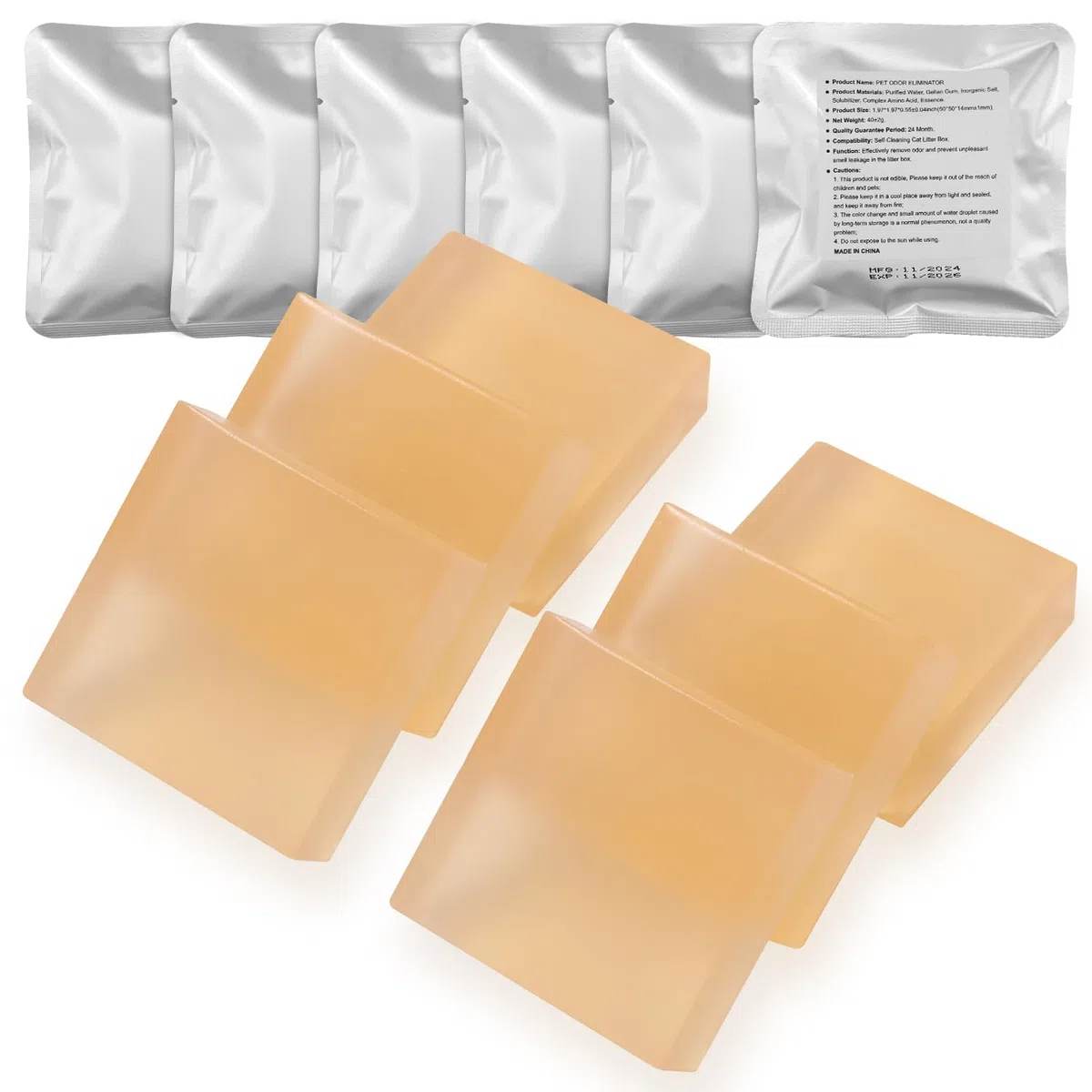 Deodorante N50 per Lettiera Autopulente Pura Max/PURA MAX 2, N50 Odor Eliminator per Rimuove gli Odori di Urina e Feci Del Gatto,Profumo a Lunga Durata（6 pezzi）