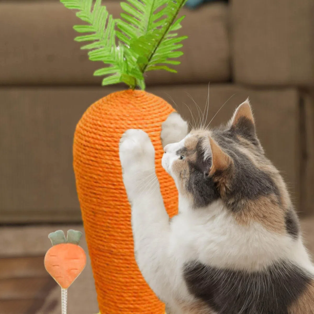 Tiragraffi per Gatti Indoor,Tiragraffi per Gatti a Forma di Carota | Simpatico tiragraffi per Gattini Tiragraffi Verticali per Gattini per Gattini Forniture per Giocattoli per Gattini