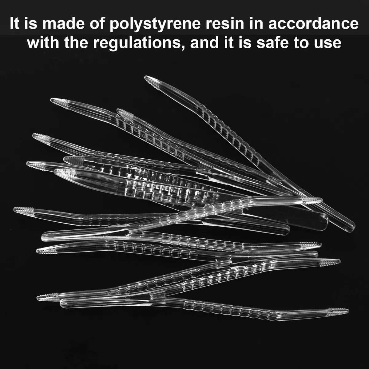 Pinzette in Plastica, Tick Remover,50 pezzi Pinzette Sterili, Pinza per Zecche,Pinzetta per Rimozione Zecche,per Artigianato,Medicazione,Garza,Laboratorio,Scuola, Scienze Elementari