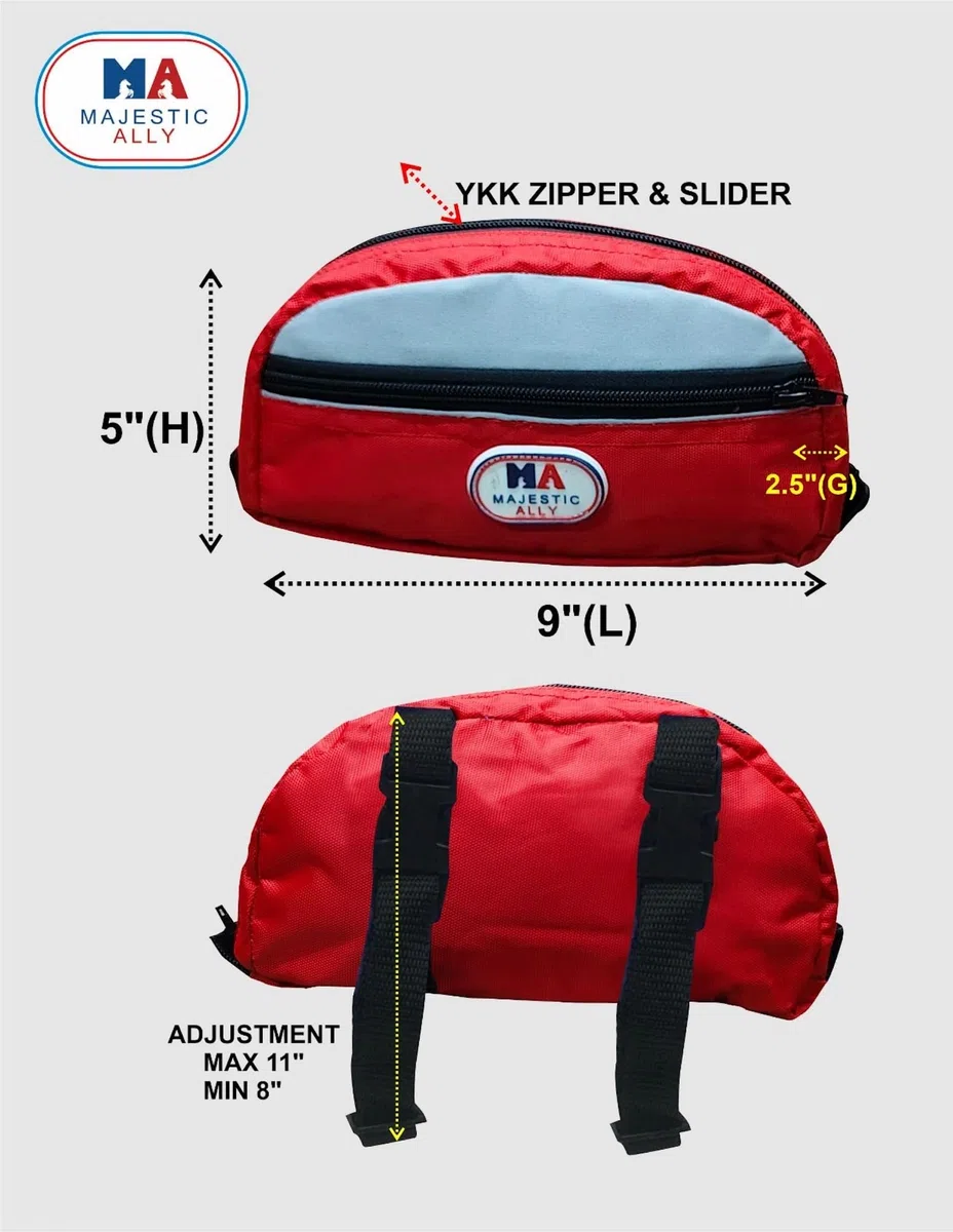 Majestic Ally Borsa per sella per cavallo, in nylon riflettente, impermeabile, per accessori per sella equina (verde cacciatore)