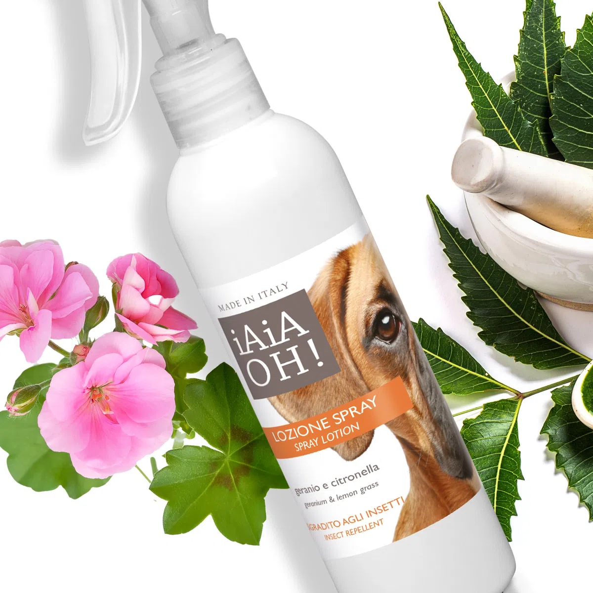 ERBORISTERIA MAGENTINA - IAIAOH! CANE LOZIONE SPRAY GERANIO CITRONELLA 250 ML insettorepellente