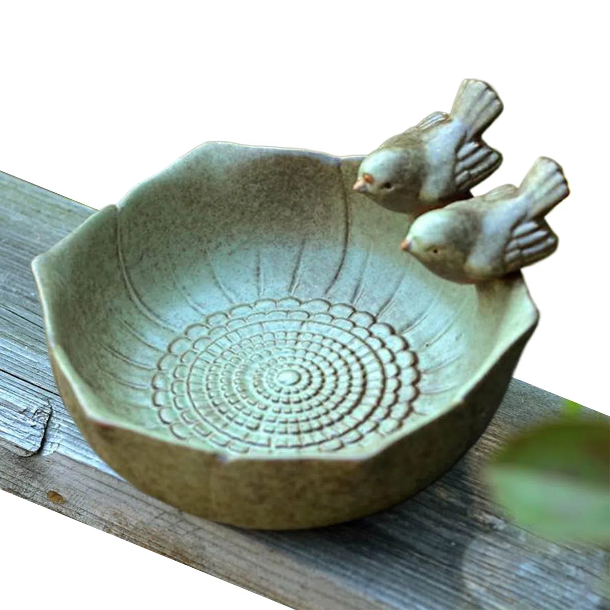Vasca per uccelli in ceramica – Vasca da bagno vintage per uccelli a | Si mescola con la natura Artistica Multi-funzionale Vasca per uccelli Decorazione da giardino per pappagalli Farfalle