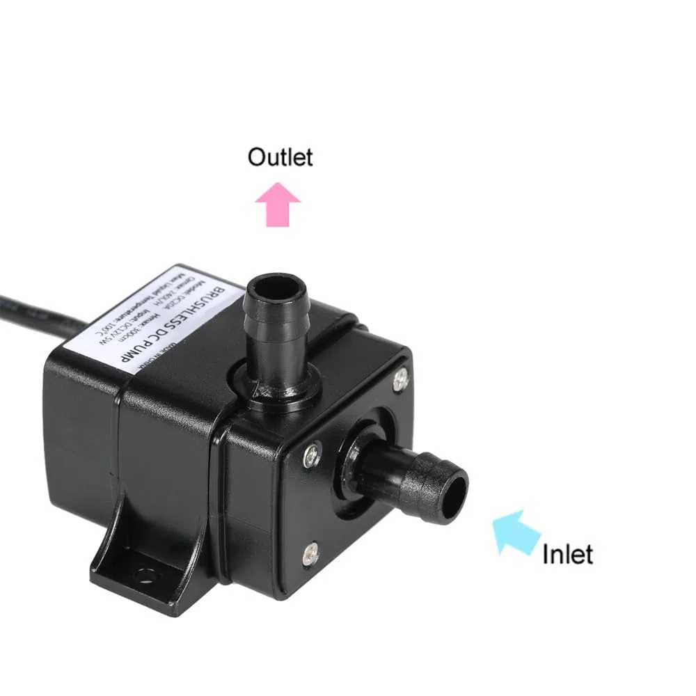 Decdeal Ultra-silenzioso mini DC12V Micro Pompa Acqua Olio impermeabile sommergibile Fontana Acquario di circolazione 240L / H 5W Ascensore 3M 0~100 ℃