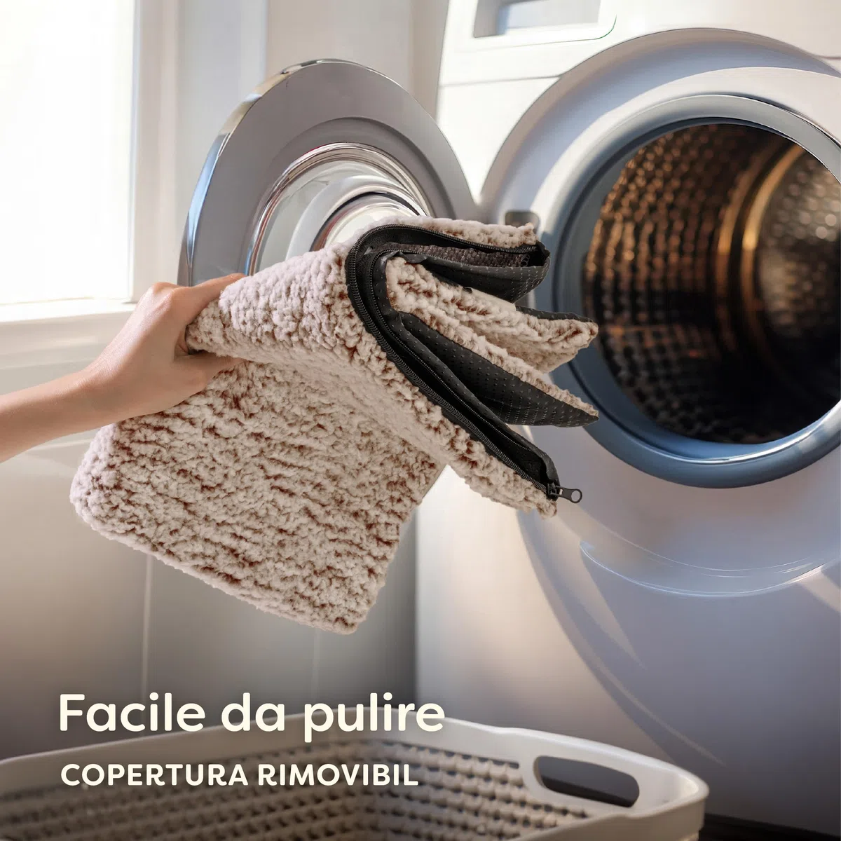 Knupis Tappeto Cuscino Autoriscaldante Gatto e Cani 60x45cm - Cuccia Coperta Termica per Gatti - Riduzione del Rumore - Rivestimento Lavabile - Con Fondo Antiscivolo (Marrone)