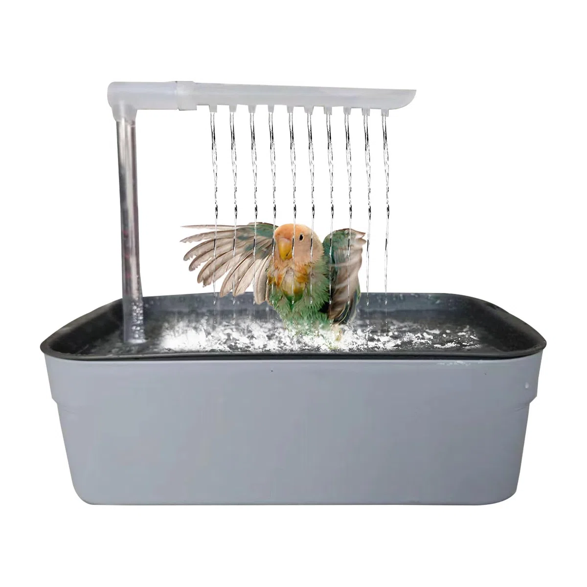 per Uccelli - Doccia Automatica per Animali Domestici, Accessorio da Bagno per calopsittes Alimentato da USB, Strumento di igiene per Gabbia compatta | per Piccole e Medie r