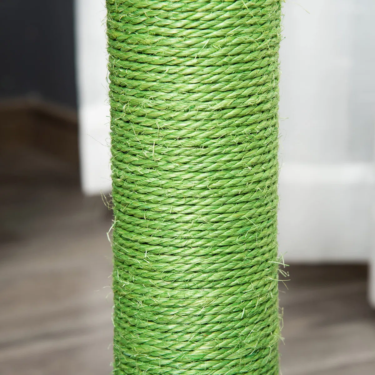 PawHut Albero Tiragraffi per Gatti Adulti e Gattini a Forma di Cactus, Corda Sisal e Base in Legno, 40x40x65 cm, Verde