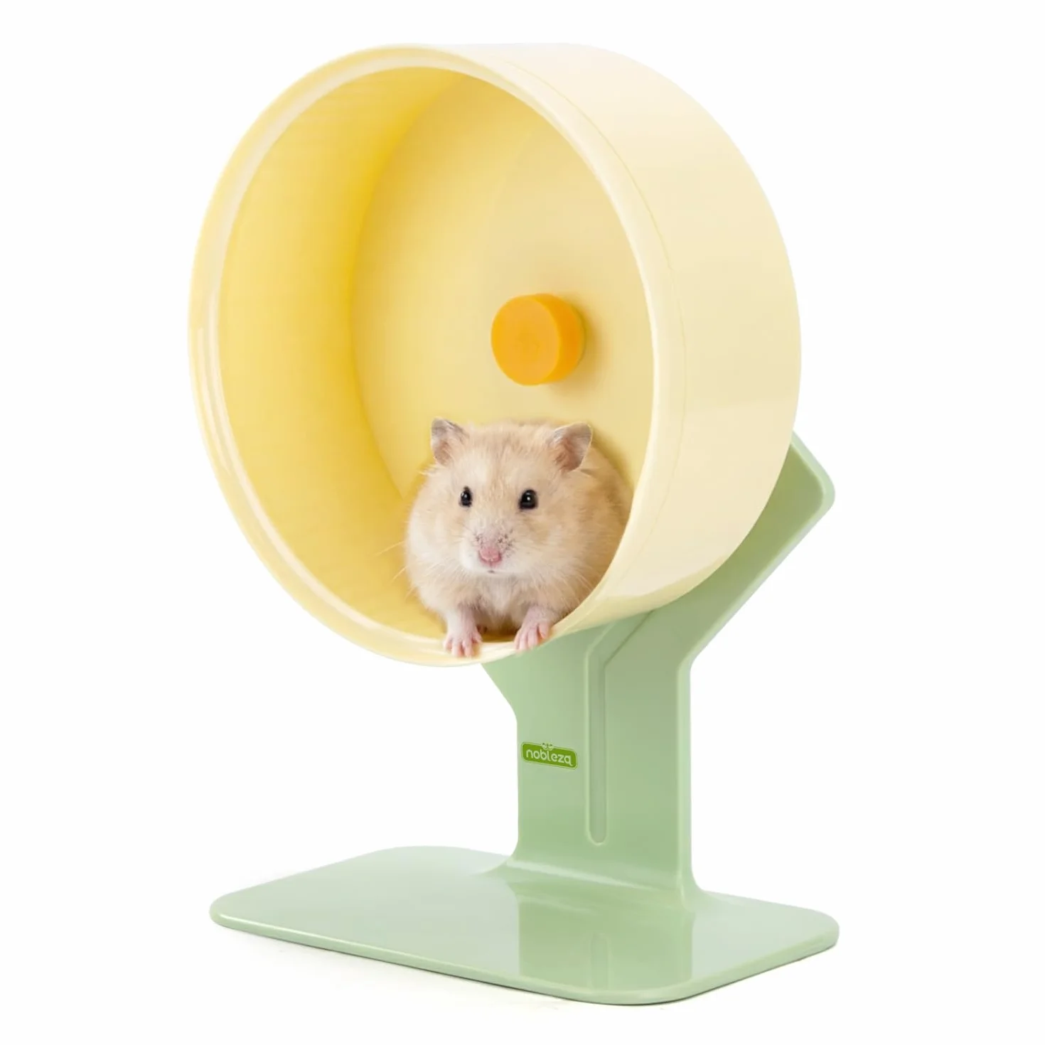 Nobleza Ruota Criceto Silenziosa 22cm, Ruota per Esercizi in Plastica Lavabile con Altezza Regolabile e Base Stabile Anti-Ribaltamento, Accessori per Criceti Nani, Siriani e Gerbilli