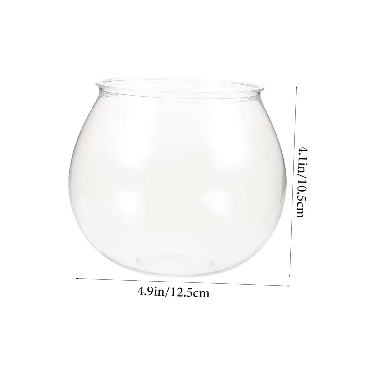 Angoily Acquario da Tavolo Boccia per Pesci in Plastica Trasparente Set 3 Pezzi Decorazione per Design Robusto Adatto per Pesci e Gamberetti