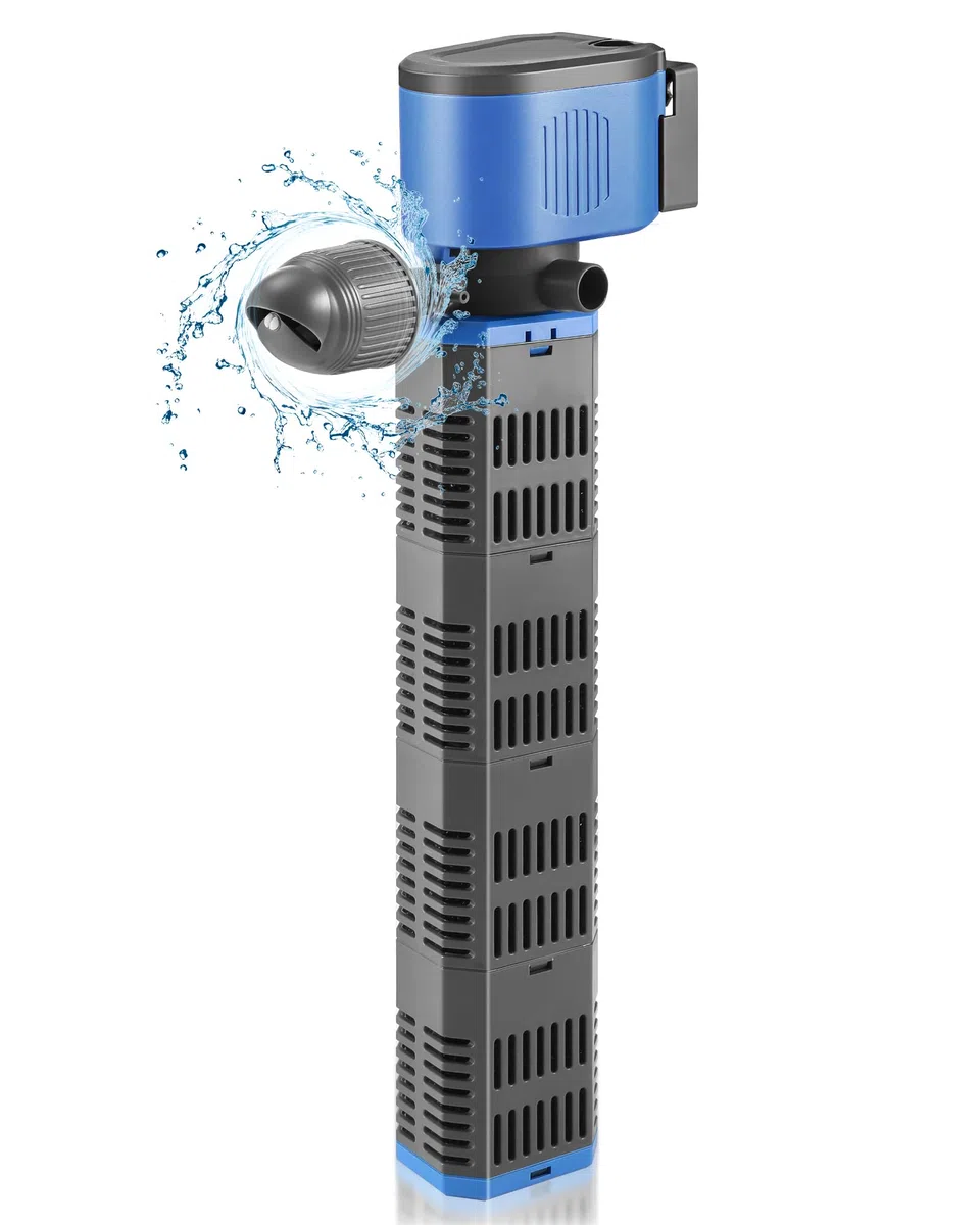 42W Filtro Acquario Interno con Flusso 2200 L/H per Acqua Pulita, Flusso d'Aria Regolabile, Basso Rumore e Silenzioso (42w)