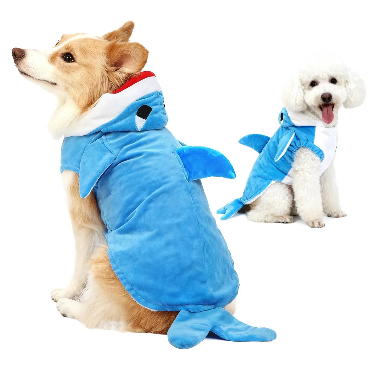 Costume per cani da squalo, per cosplay da tigre, cappotto per gatti, abbigliamento per cani e gatti (2XL)
