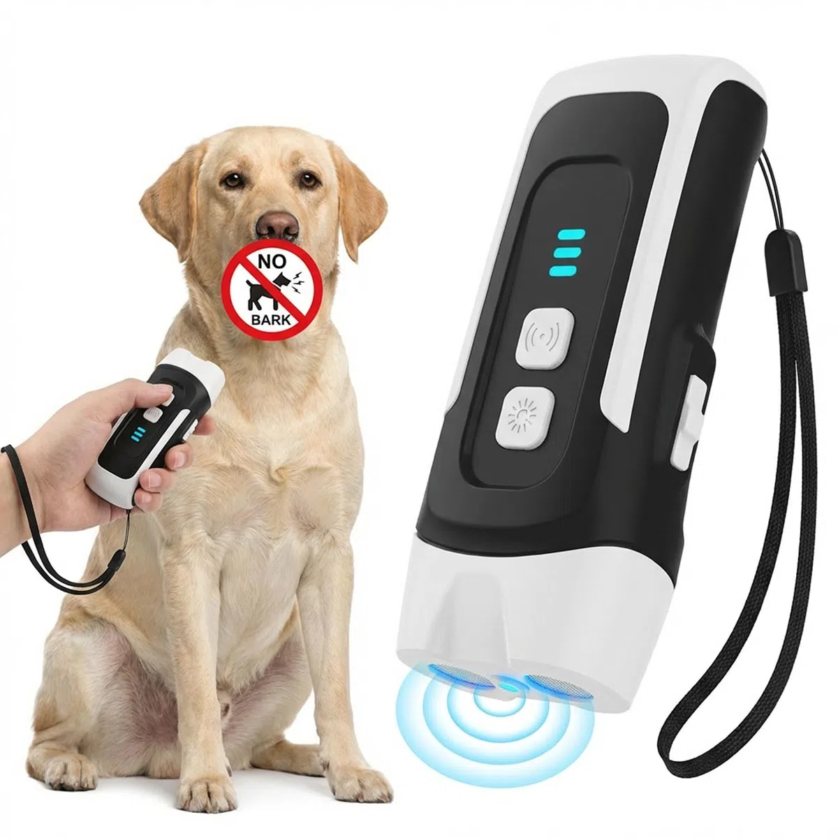 Migliorare antiabbaio per cani, antiabbaio, dispositivo antiabbaio automatico per cani con 3 modalità elettrostimolatore muscolare