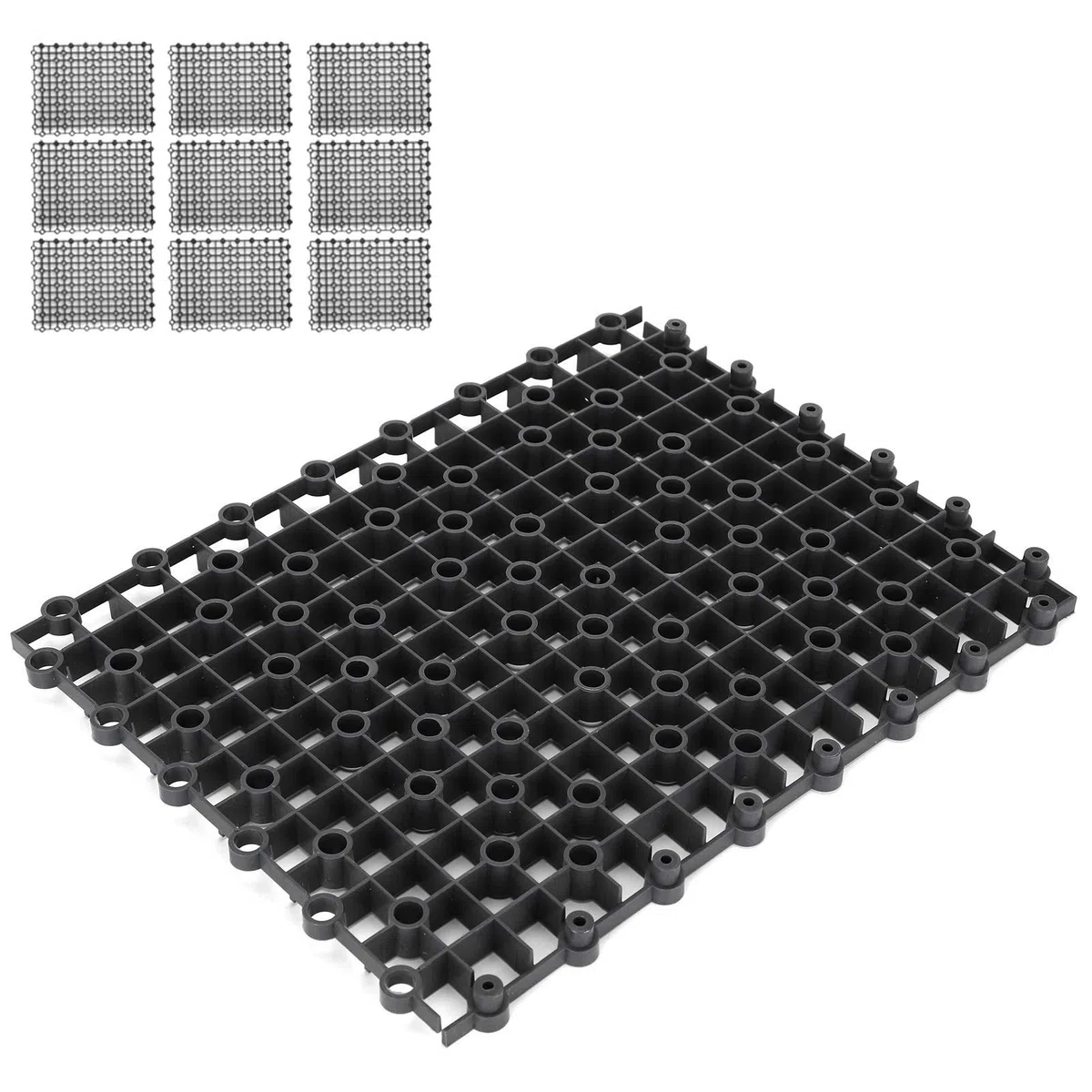 Pannello isolante per acquario, piastra filtrante multifunzione in PVC da 10 pezzi per acquari per pesci, gamberetti e tartarughe, resistente e durevole (Nera)