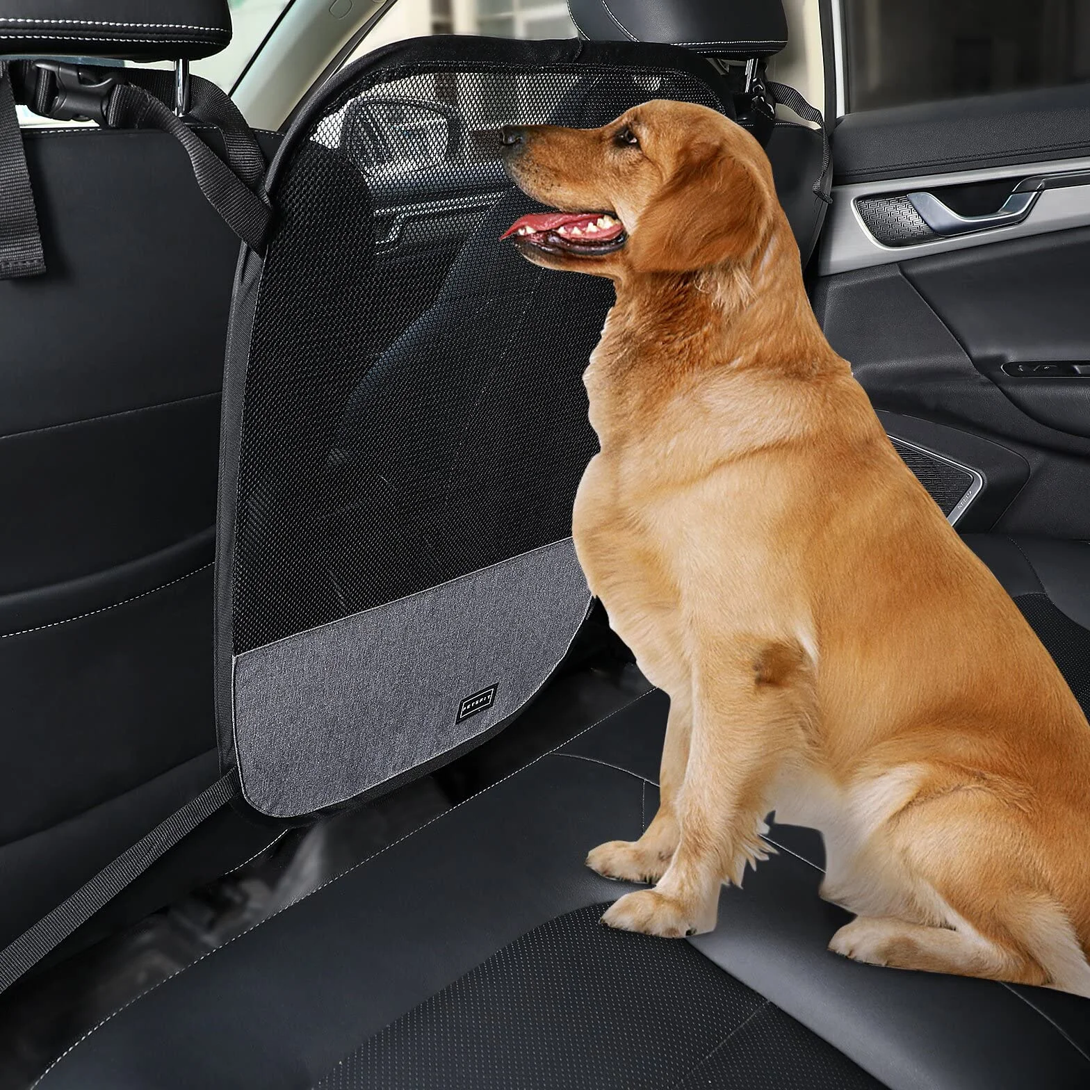 Petsfit Barriera per cani, barriera posteriore per animali domestici con rete, rete divisoria per cani con corda di regolazione e gancio, adatta per SUV, pick-up auto