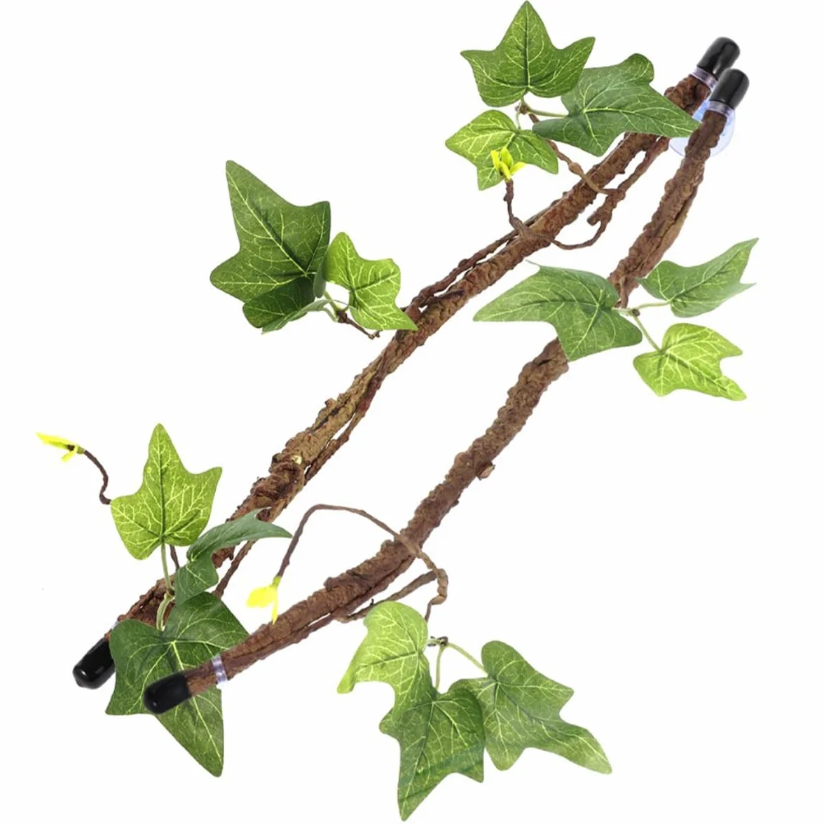 Sarini 2 Pezzi Rami di Rami di Piante per Terrari Decorazioni per Piante con Ventosa per Anfibi Lucertole Serpenti Arrampicata
