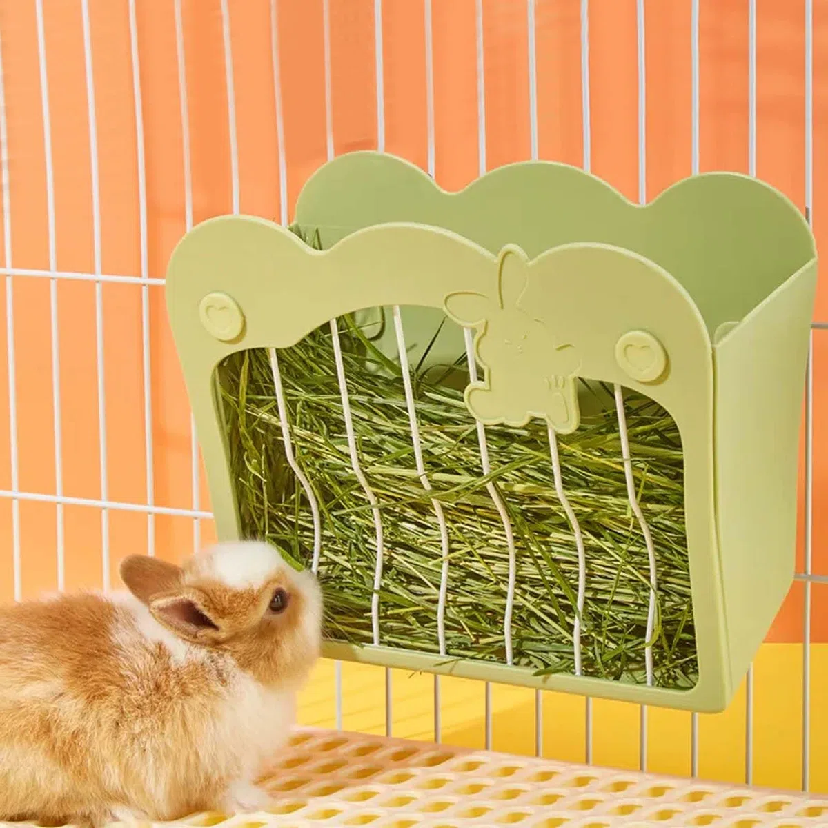 Portafieno per Conigli e Porcellini d'India, Porta Fieno da Appendere per Piccoli Animali