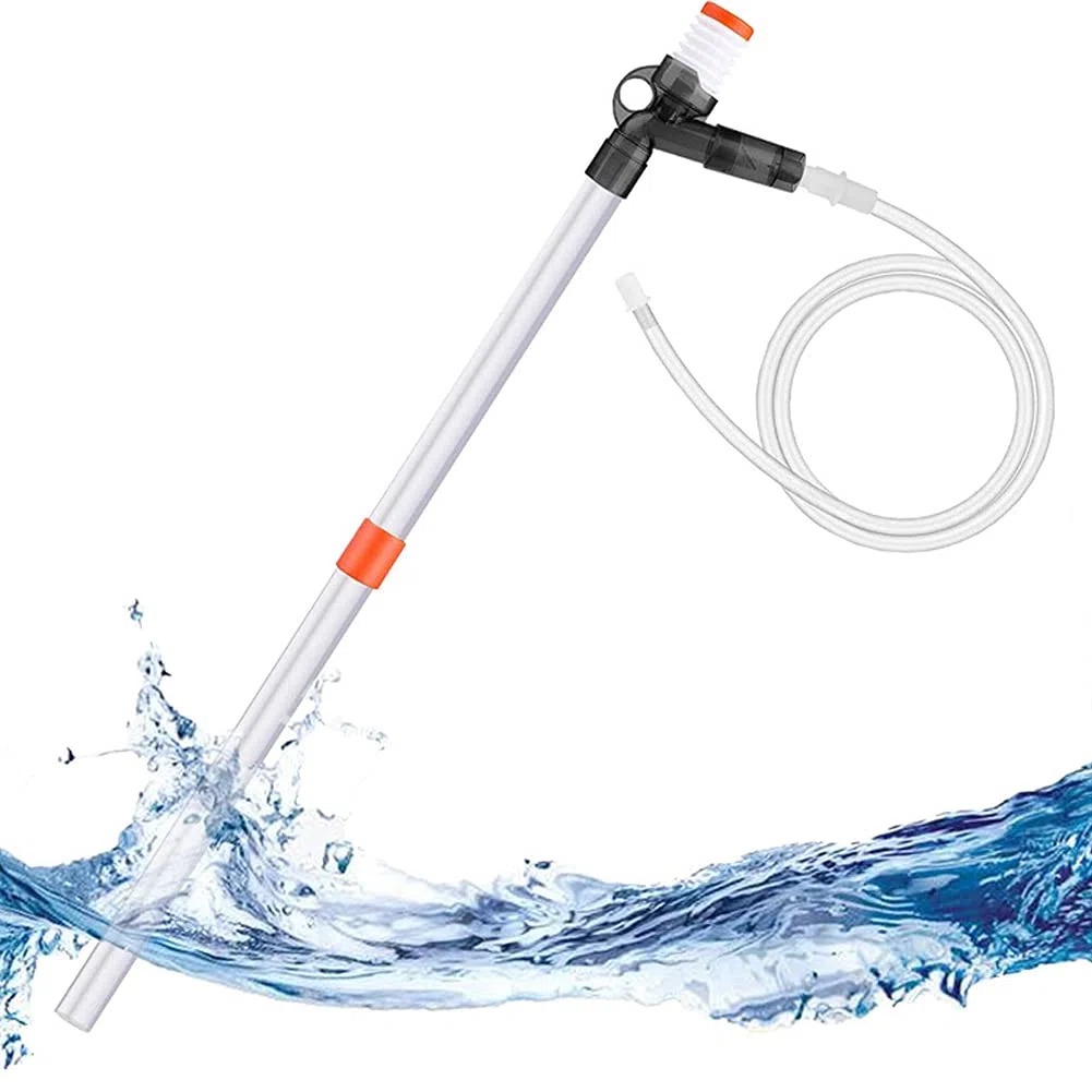 Aspirarifiuti Per Pulizia Acquario, Sifone Aspirarifiuti Acquario, Pompa Sifone Acquario, Fish Tank Ghiaia Cleaner, Con Pulsante Pressione Dell'aria, per Cambia L'acqua, Lava Sabbia, Succhia Feci