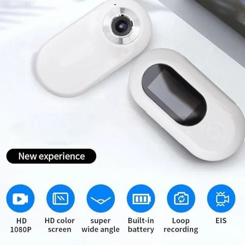 Yunir Collare per Fotocamera per Gatti HD 1080P con Registrazione Video, Piccole Telecamere D'azione Grandangolari da 170°, Collare per Fotocamera per Animali Regolabile per Cani e