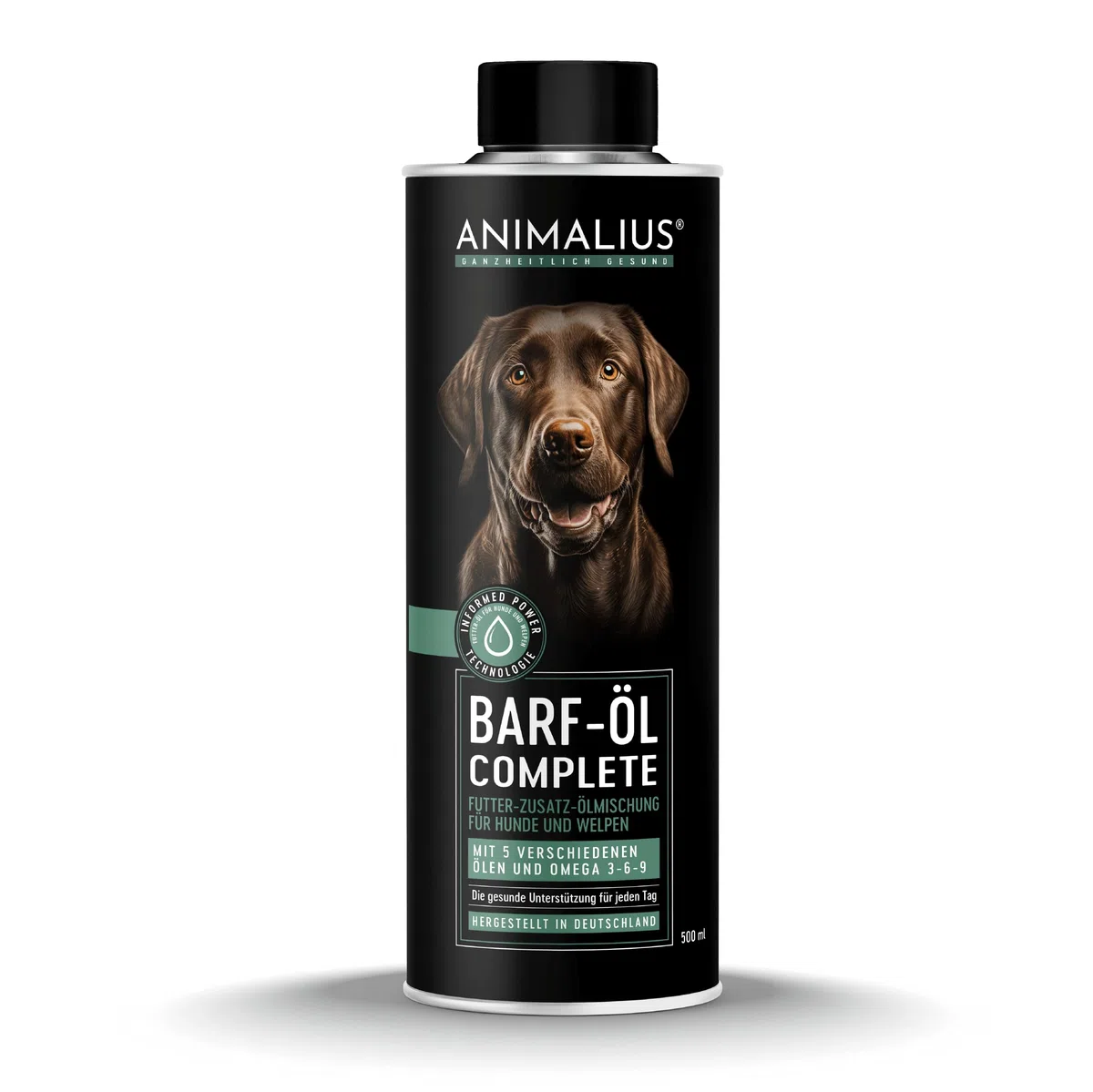 Olio Barf Complete per cani | Olio per mangimi premium Barf con olio di salmone, lino, semi di canapa, enotera e borragine, 500 ml