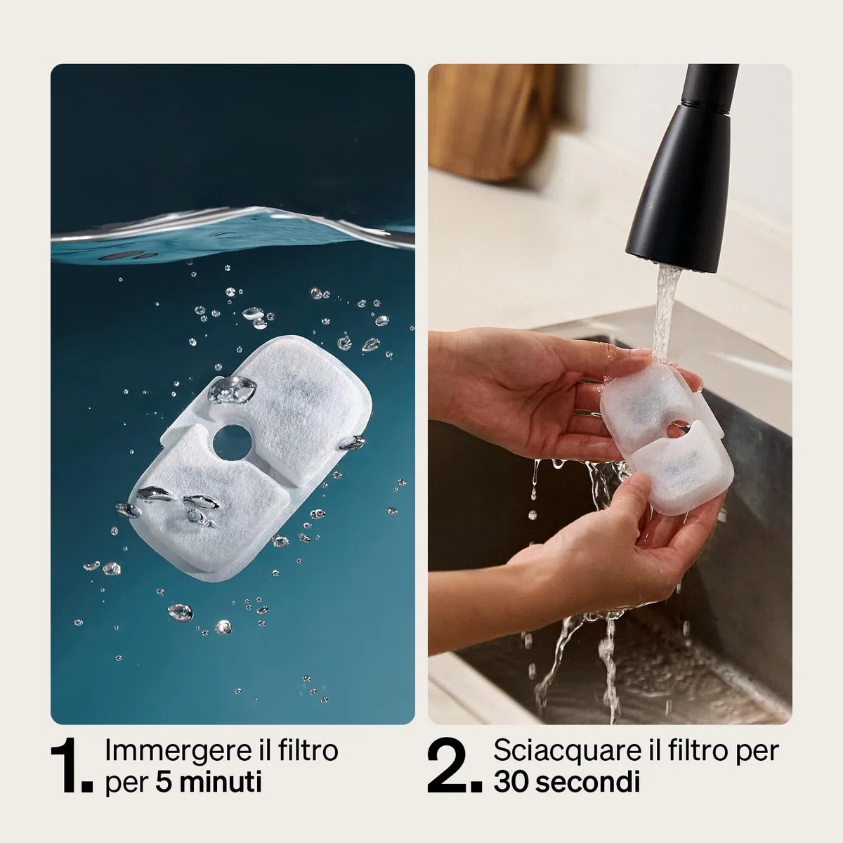 PETLIBRO Filtro Fontanella per Gatti, 4 Filtro di Ricambio per Fontana per Gatti Dockstream PLWF005, PLWF115, PLWF105, Filtro con Filtrazione Verticale per Fontanella Gatto Fontana Gatto