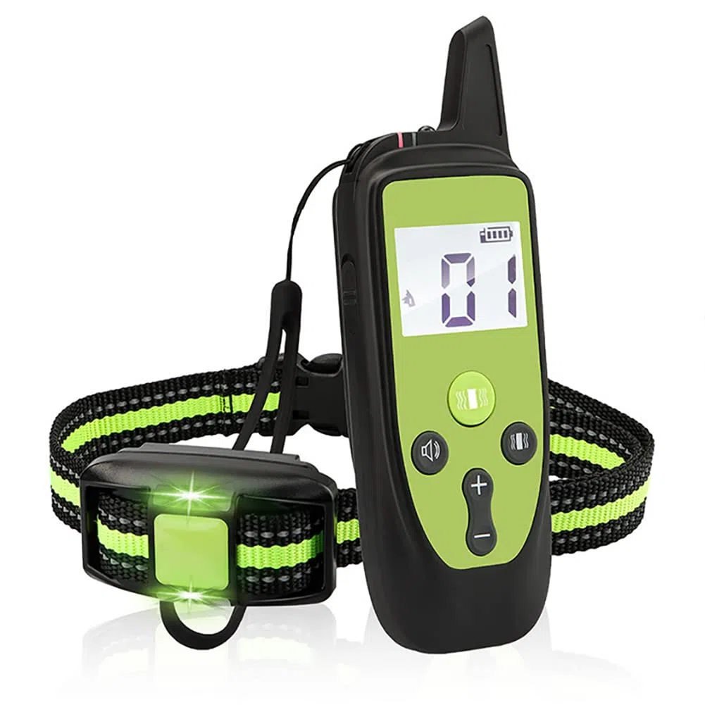 Collare Addestramento per Cane, Collare Antiabbaio per Cani con Vibrazione Suono, IP67 Impermeabile Ricaricabile per Cani di Piccola Taglia Media e Grande con Controllo a Distanza 1640 FT