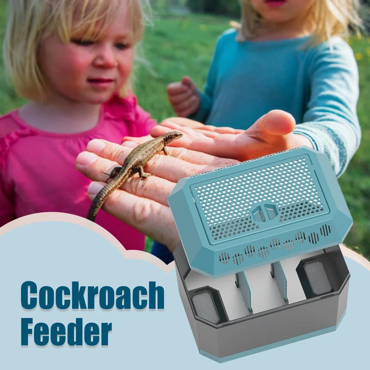 JINGLING Cockroach Feeder, Rettile Feeder Box, Scatola di schiusa di Serpente di Viaggio, Animali Rettili Habitat, Gabbia di Trasporto Tartarughe, Case di Riproduzione Animali Traspiranti per Drago