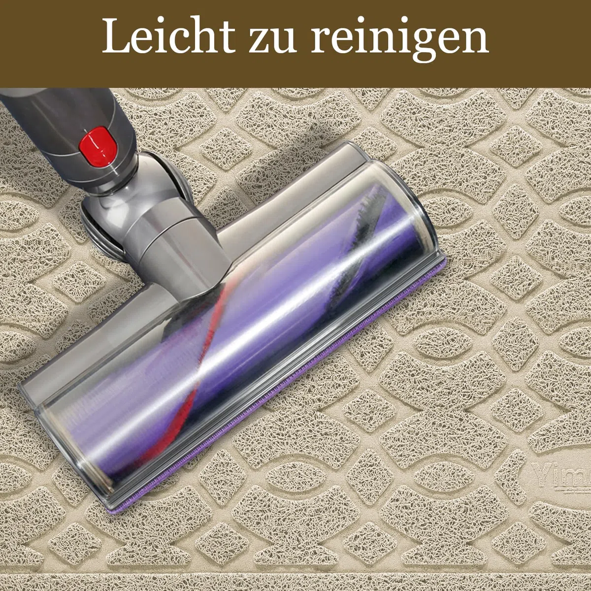 Yimobra Tappetino per lettiera per gatti, 90 x 60 cm, impermeabile, antiscivolo, facile da pulire, colore: beige