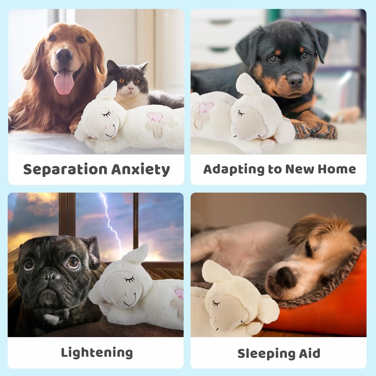 All For Paws All For Paws Tutto per Paws Afp Little Buddy - Battito Cardiaco Pecora Bianco