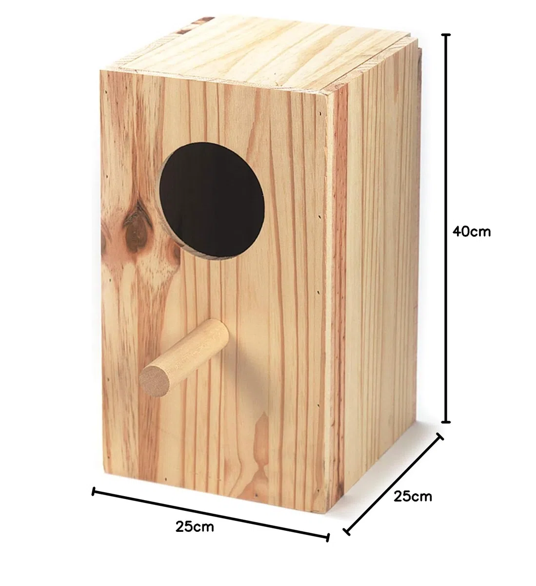 Arquivet Nido Legno per Pappagalli e Uccelli - Scatola Nido Naturale 25x25x40 cm