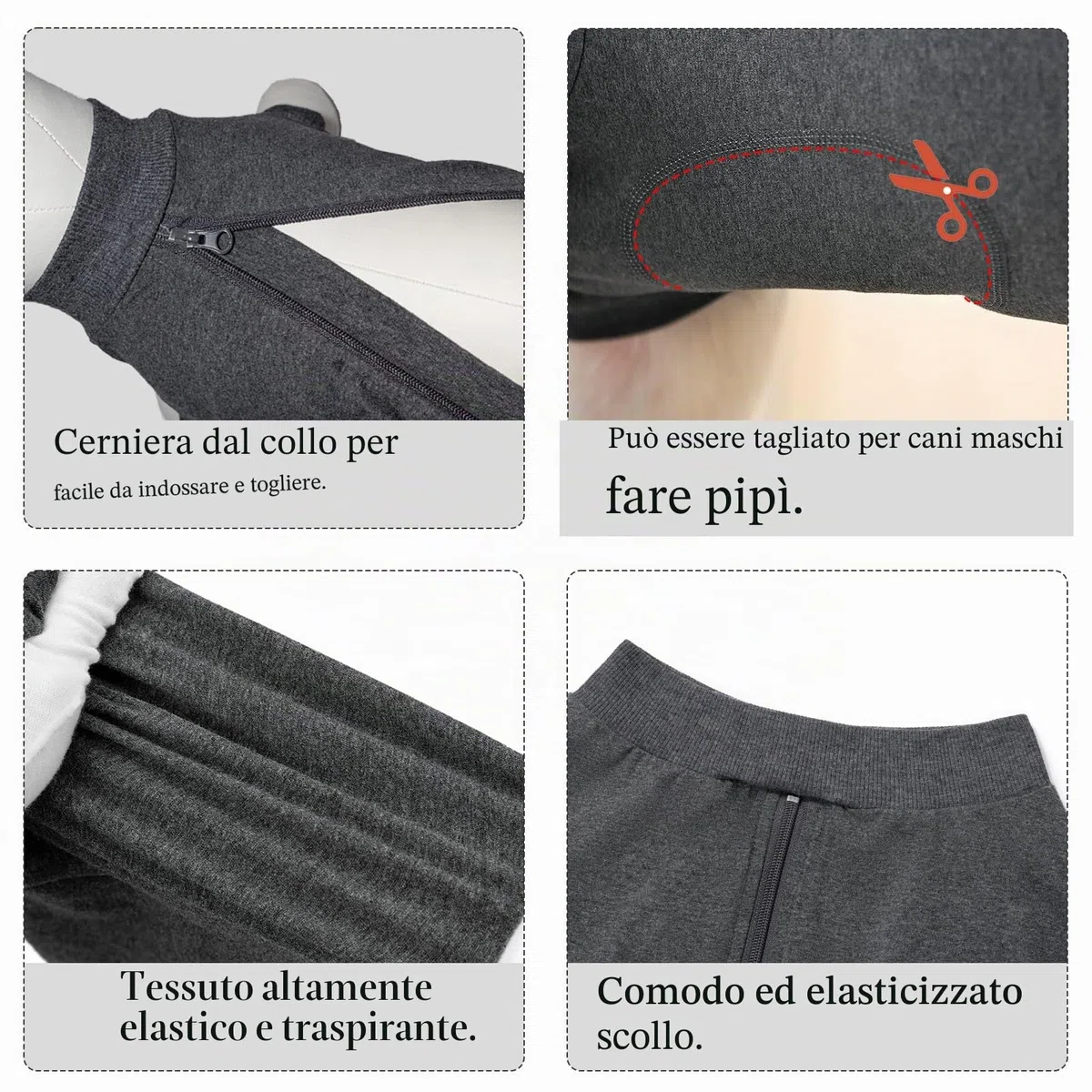 Tutina Post Operatoria Cane Body Post-operatori per Cani Vestito Chirurgico Femmina Tuta Recupero Pigiama Cane Tuta Post Operatoria Cani Alternative al Collare Elisabettiano