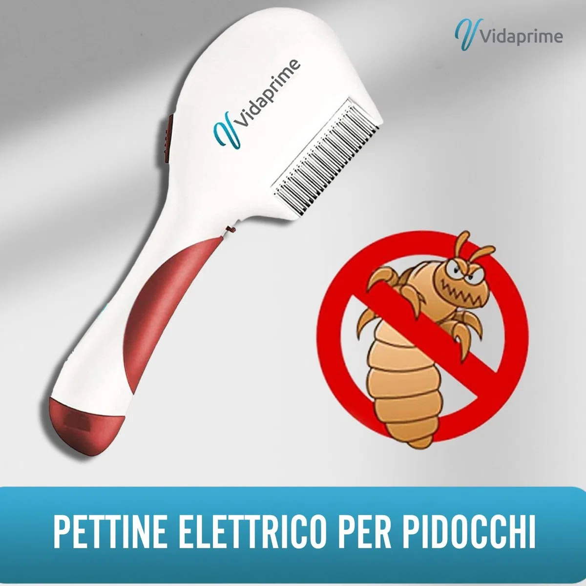 Vidaprime - Pettine elettrico antipidocchi e lendini, efficace, cura ottimale dei capelli, professionale
