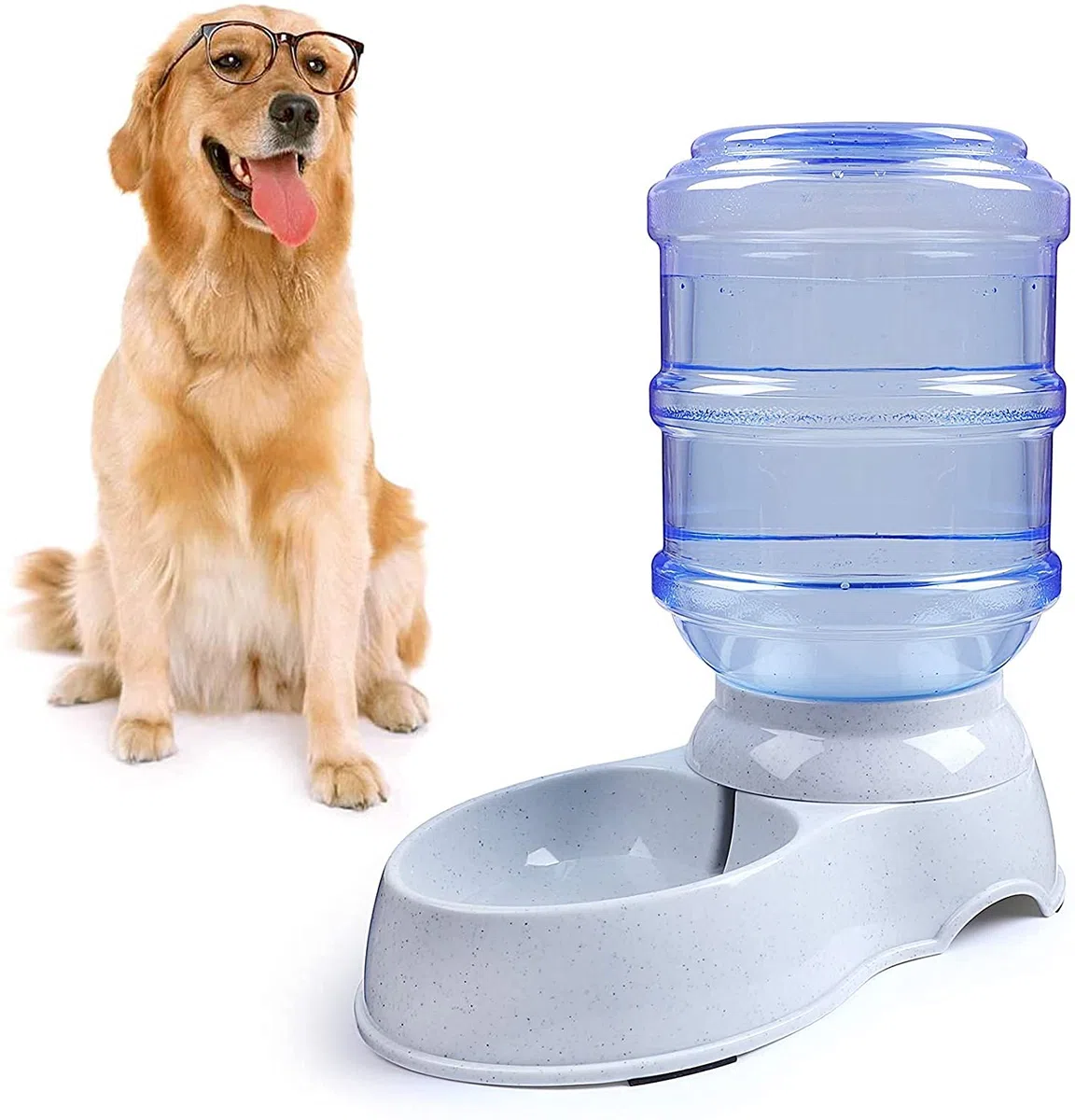 Distributore automatico di acqua per animali domestici, 11 l, grande stazione di erogazione dell'acqua per cani, fontana autoerogante per piccoli cuccioli e gatti e cani