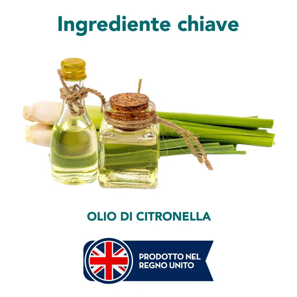 All Natural Shampoo Antipulci | Citronella | 500ml | Il Miglior Trattamento per Cani e Gatti | Formula Sicura ed Efficace | Elimina e Previeni Pulci, Zecche e Pidocchi