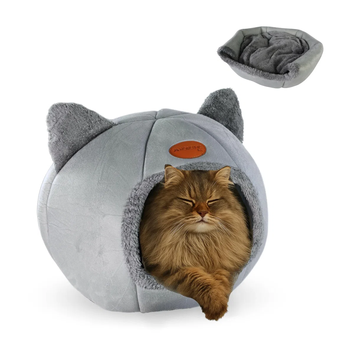 Mobiclinic® pets, Letto per gatti, Cova nido, Hellocatty, Morbido, Lavabile in lavatrice, Facile da piegare e riporre, Antiscivolo, Cuscino confortevole rimovibile, Spugna 25d, Design moderno