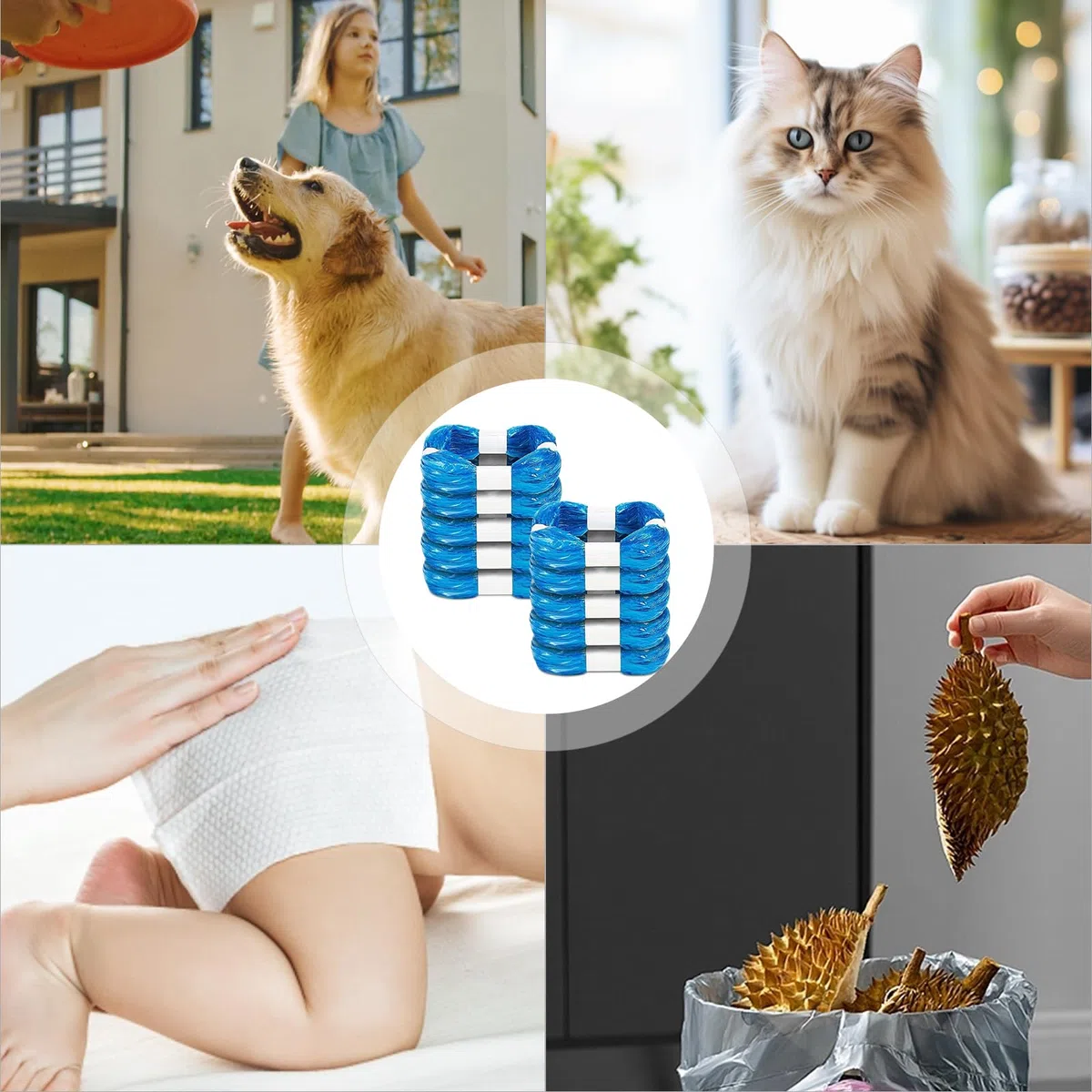 Litty Cat - Confezione da 10 ricariche per Litter Genie XL & LitterLocker Fashion & LitterLocker & LitterLocker & LitterLocker II & LitterLocker