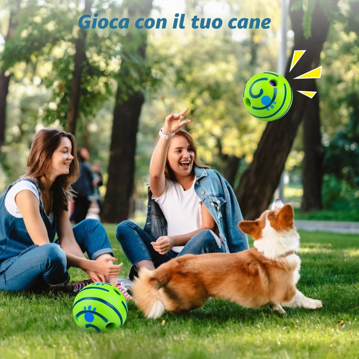 JIZZU Giochi per Cani,Palla per Cani Giochi per Cani Indistruttibile per cani, Gioco Interattivo, Adatto a Tutte le Taglie