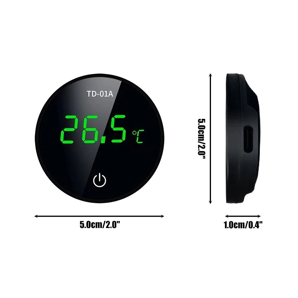 Termometro Digitale per Acquario, Misuratore di Temperatura Wireless USB a LED Elettronico per la Misurazione Temperatura ad Alta Precisione per Acqua Dolce Salata