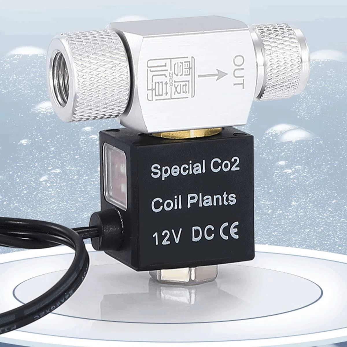 DC CO2 Valvola solenoide Acquario Sistema di CO2 Regolatore Valvola Magnetica per Acquario Fish Tank Acqua Pianta Erba Crescere Facile da installare