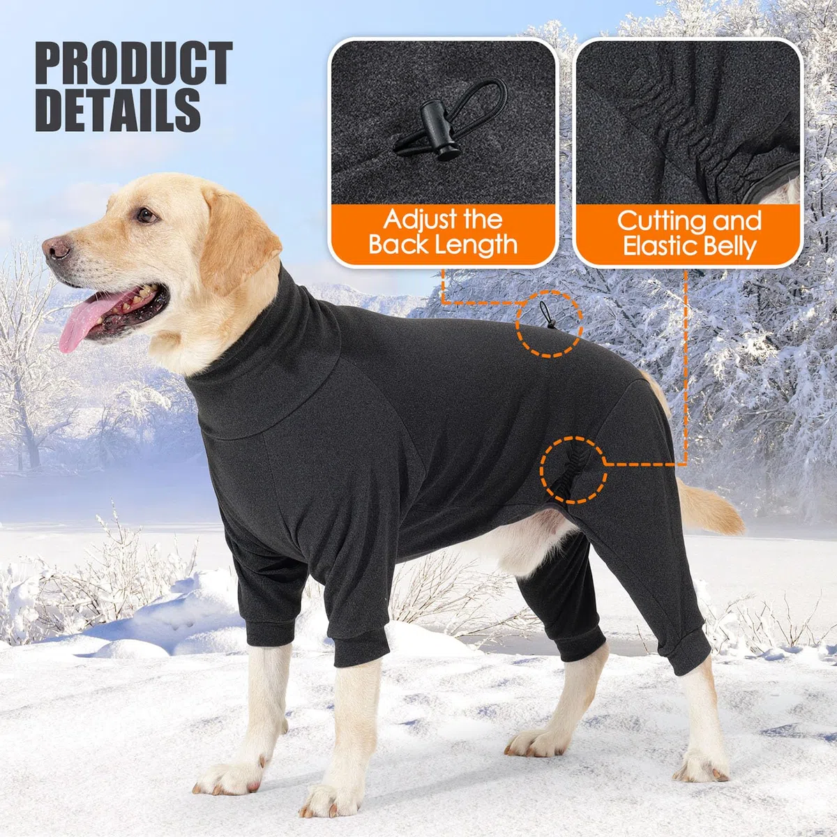 LIANZIMAU Maglione in Pile per Cani con Gambe Cappotto in Pile per Cani a Corpo Intero per l'Inverno Tuta Calda a Maniche Lunghe per Cani Body per Cani che Perdono Pelo Pigiama per Cani