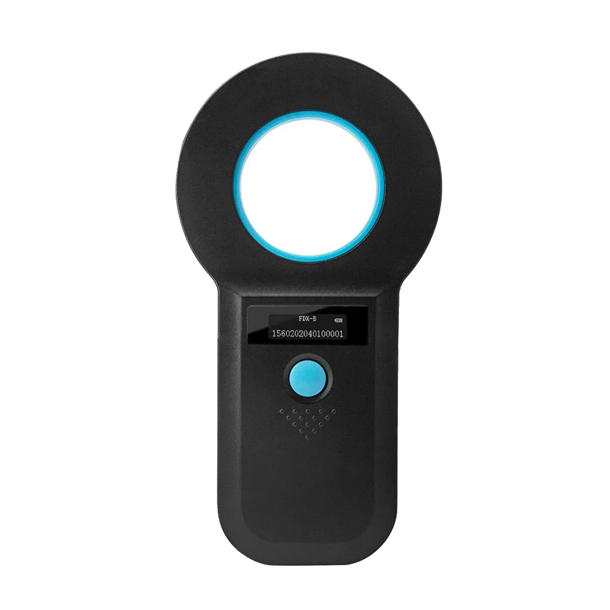 Scanner Microchip Nero, Lettore per Identificazione Animali Domestici Cani Gatti, Portatile EMID Fox-B (ISO11784/11785)