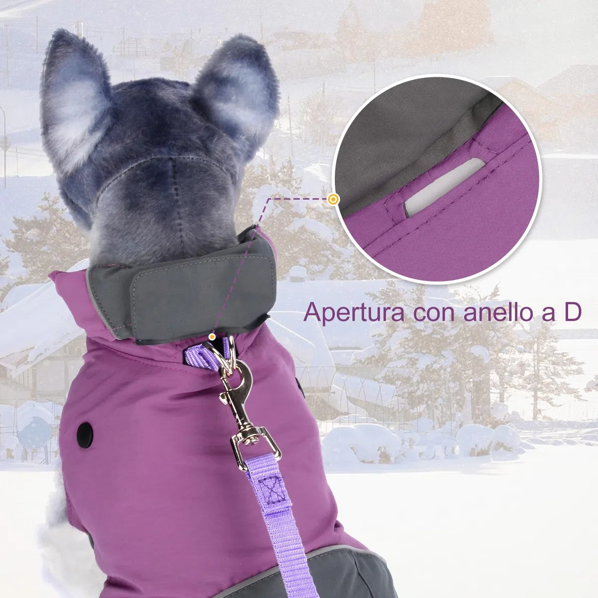 PETLOFT Giacca Invernale per Cani, Resistente Cappotto Invernale Riflettente con Fodera in pile Rimovibile
