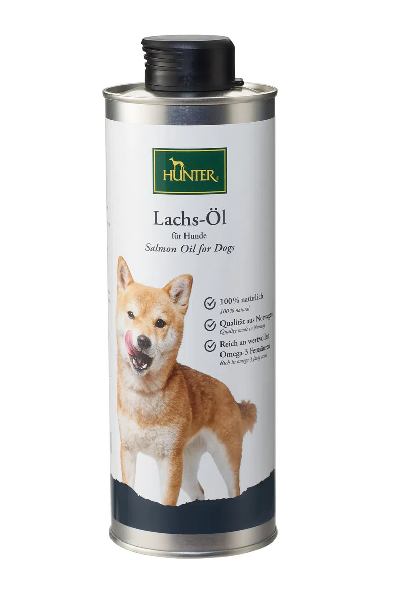 Hunter Salmon Oil/Olio di salmone per cani, 500 ml