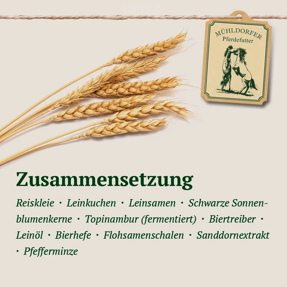Mühldorfer Mash Sensitive Prebiotic - Mangime per cavalli magri e pesanti, 3 kg