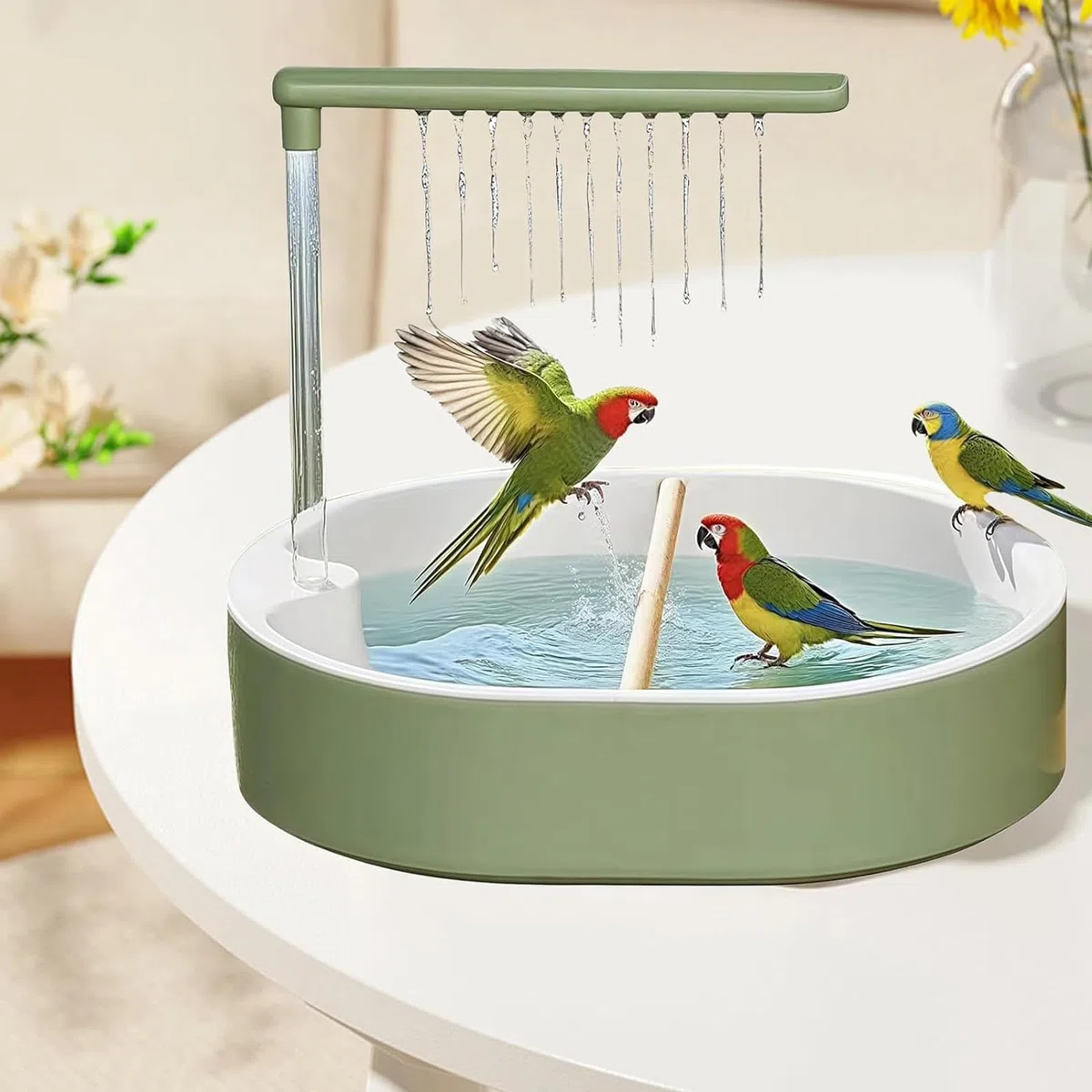 Vasca da Bagno per Uccelli,Doccia per Pappagalli,Vasca da Bagno Automatica per Pappagalli,Vascas Doccia,Vascas per Uccelli,Doccias per Pappagallini,per Uccellis Domestici di Piccola E Media Taglia