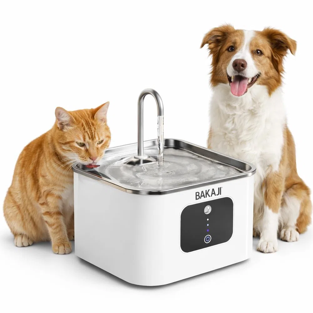 BAKAJI Dispenser Erogatore d'Acqua da 3.5 Litri Intelligente con Sensore per Animali Domestici, Distributore Automatico Fontanella Acqua per Cani e Gatti con 2 Modalità e Autonomia Prolungata