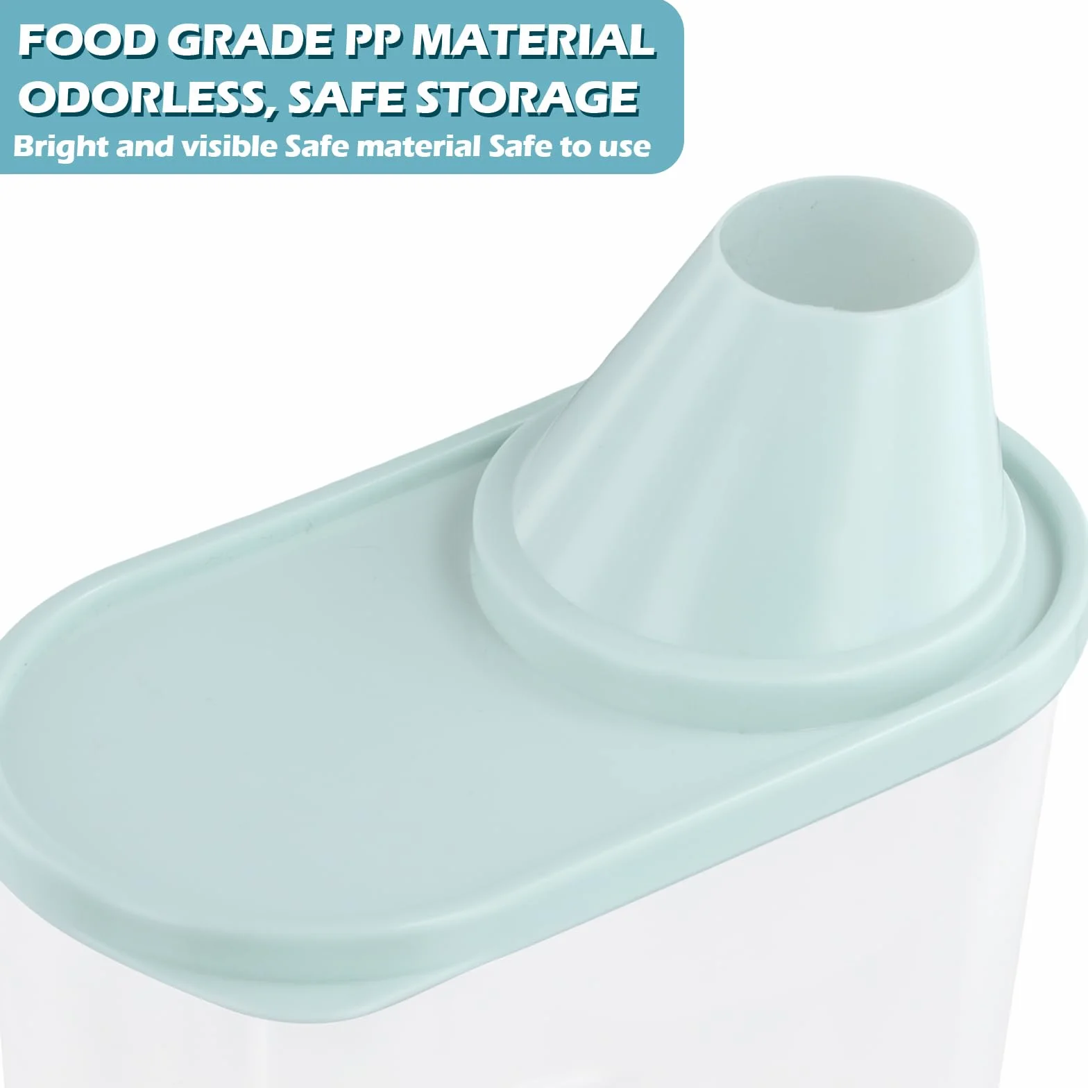 Dokeno 2Pcs Contenitore Crocchette Cane, Porta Crocchette Gatto, Contenitore Ermetico per Alimenti con Misurino, Contenitori per Mangimi, Contenitori Alimentari per Cani Gatti Cibo (26*15*8cm, 2,5L)