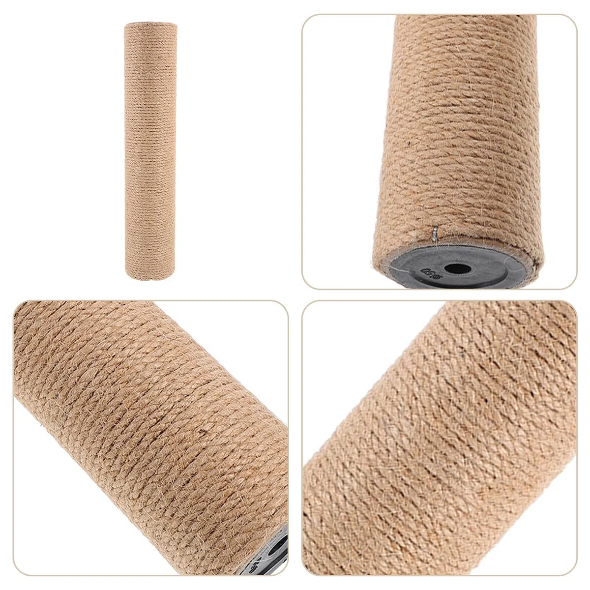 Hohopeti Palo Tiragraffi per Gatti Ricambio 2 Pezzi in Sisal e ABS Design Salvaspazio per Uso Indoor Promuove Artigli Sani Accessori per Tiragraffi per Gatti