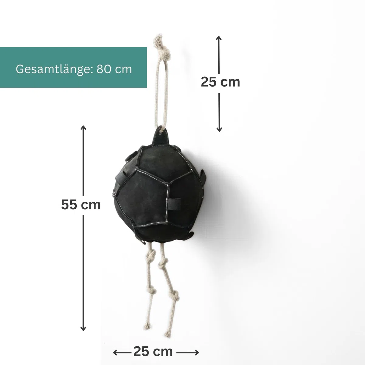 Giocattolo per cavalli, palla da gioco per cavalli, cavallo perfetto, per carote e dolcetti (nero, tinta unita)