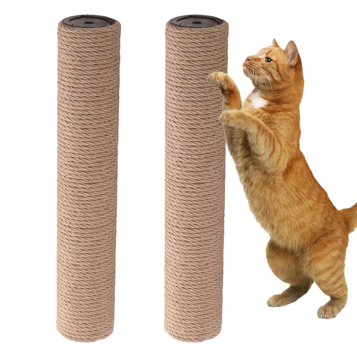 Sostituzione tiragraffi per gatti, 2 pezzi in iuta resistente all'usura con bulloni da 8 mm, installazione facile/16 pollici