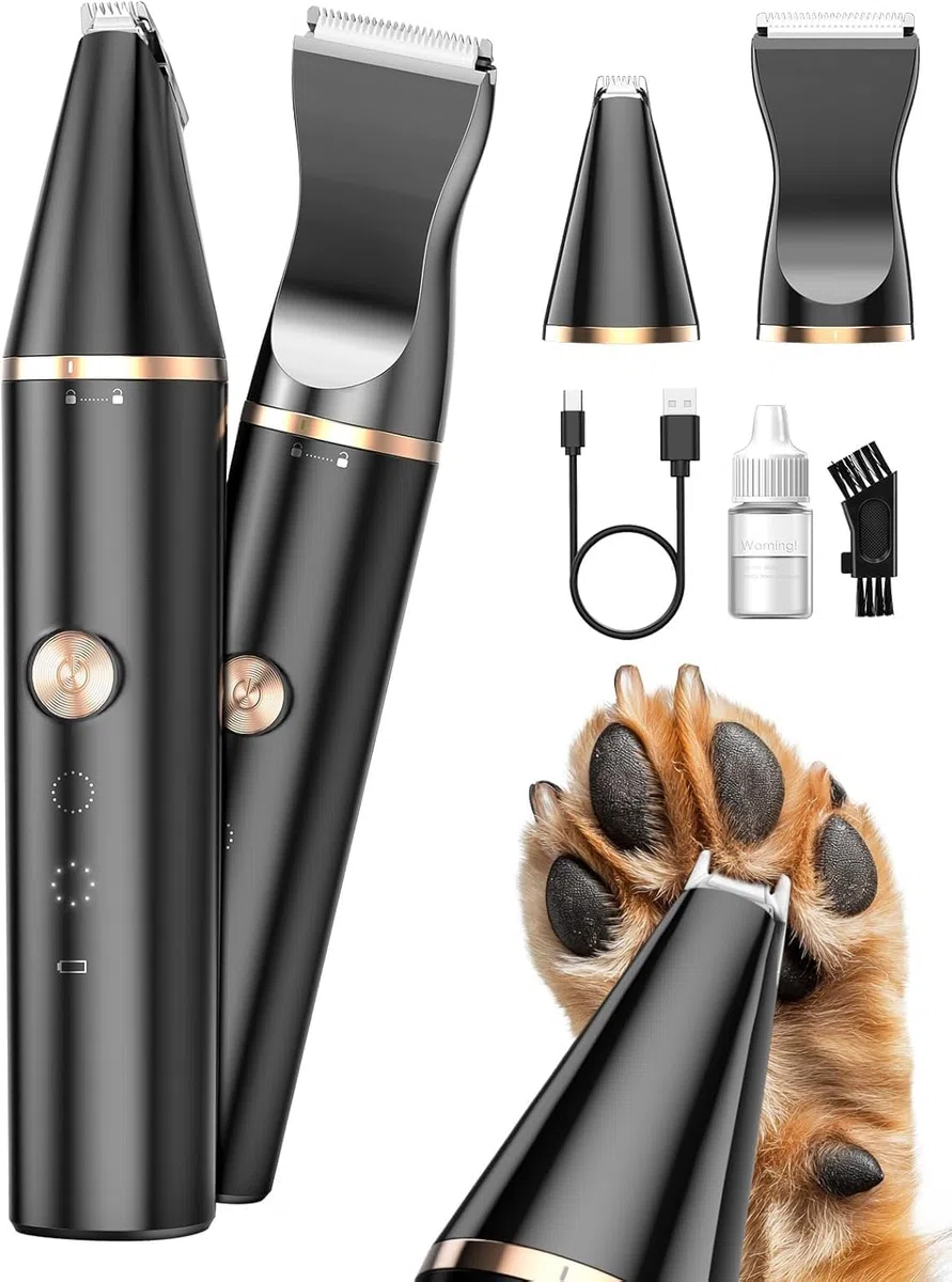 oneisall Tosatrice per Toelettatura Cani Gatti Tosatore per Cani per tagliare i peli del cane intorno a zampe, occhi, orecchie, viso