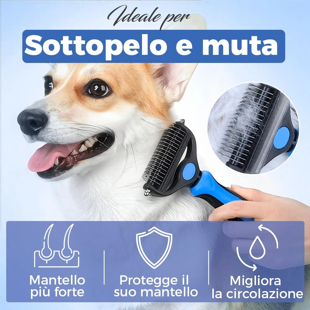 Spazzola per cani e gatti a pelo lungo - pettine grande professionale districante e spazzole per cani, gatti persiani e animali domestici a pelo corto per rimuovere peli morti